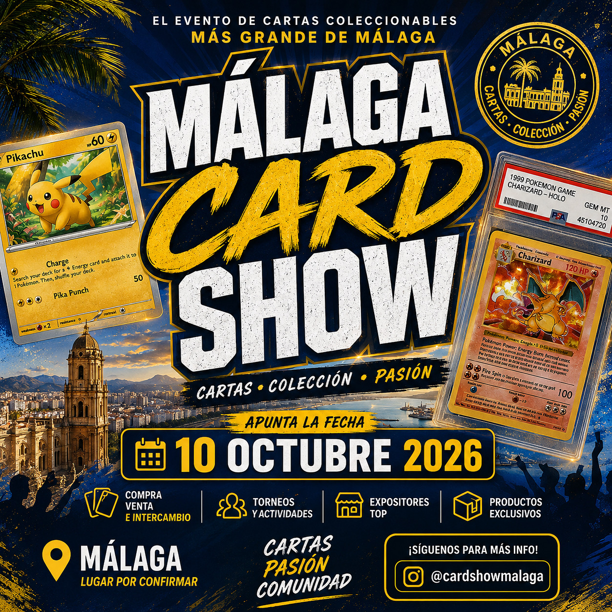 Cartel oficial del Málaga Card Show del 10 de octubre de 2026